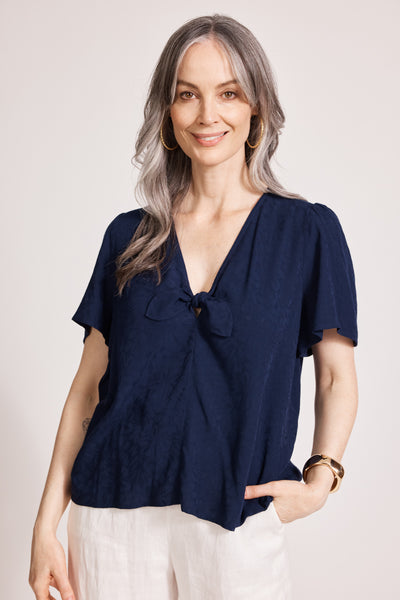 Eb & Ive - Parisio Tie Top - Indigo