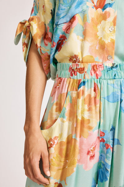 Eb & Ive - Parisio Pant - Mint Bloom FINAL SALE