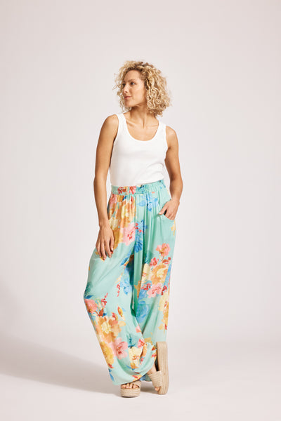 Eb & Ive - Parisio Pant - Mint Bloom FINAL SALE