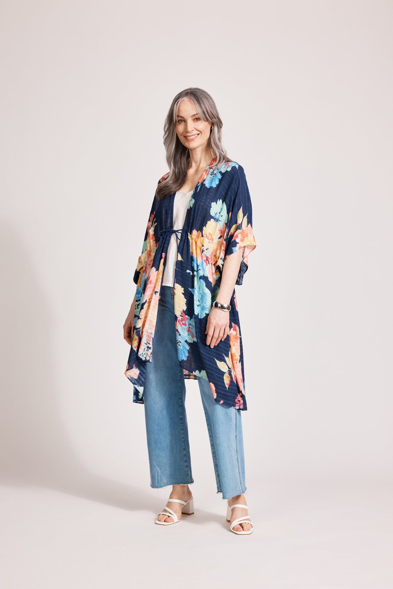 Eb & Ive - Parisio Tie Cape - Indigo Bloom