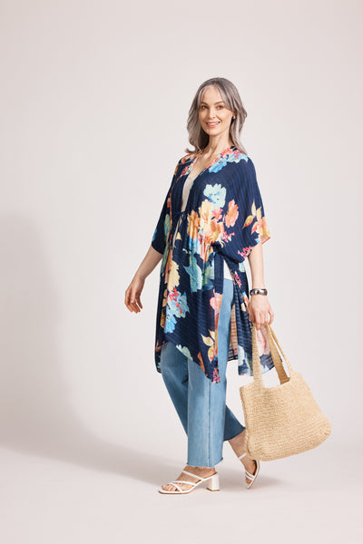 Eb & Ive - Parisio Tie Cape - Indigo Bloom