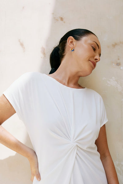 Eb & Ive - Casa Twist Tshirt - White