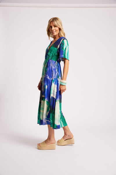 Eb & Ive - Palmera Tie Maxi Dress - Seafoam
