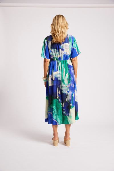 Eb & Ive - Palmera Tie Maxi Dress - Seafoam
