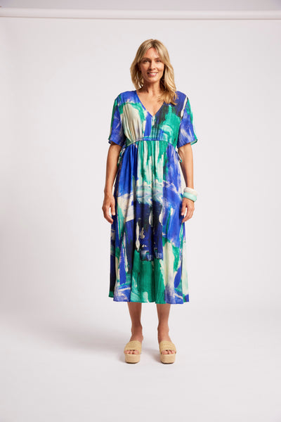 Eb & Ive - Palmera Tie Maxi Dress - Seafoam