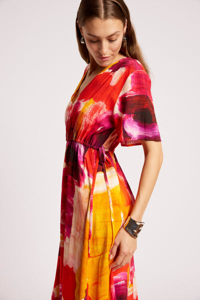 Eb & Ive - Palmera Tie Maxi Dress - Solara