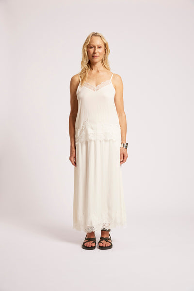 Eb & Ive - Drift Lace Tank - White