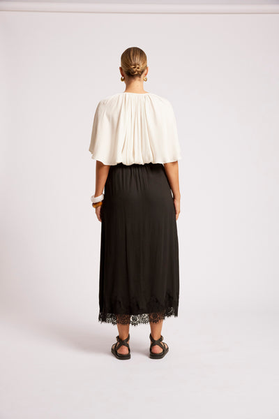 Eb & Ive - Drift Lace Skirt - Black