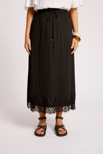 Eb & Ive - Drift Lace Skirt - Black