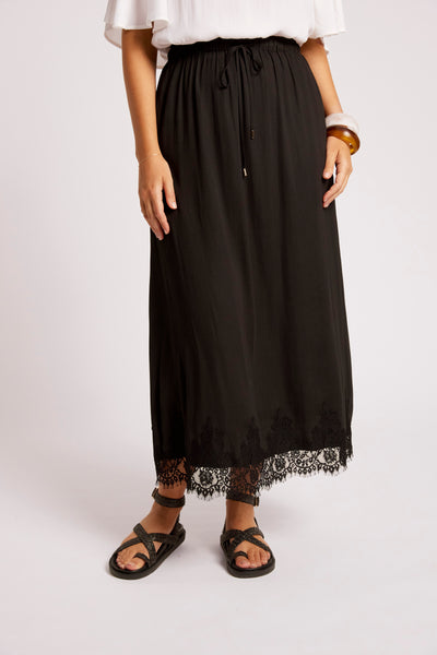 Eb & Ive - Drift Lace Skirt - Black