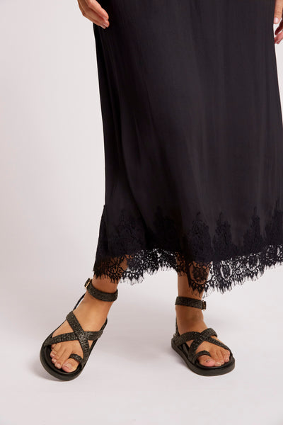 Eb & Ive - Drift Lace Skirt - Black