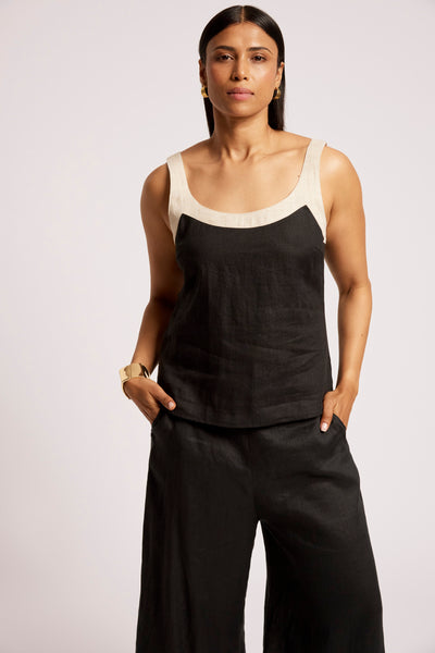 Eb & Ive - Maris Splice Tank Top - Black/Tusk