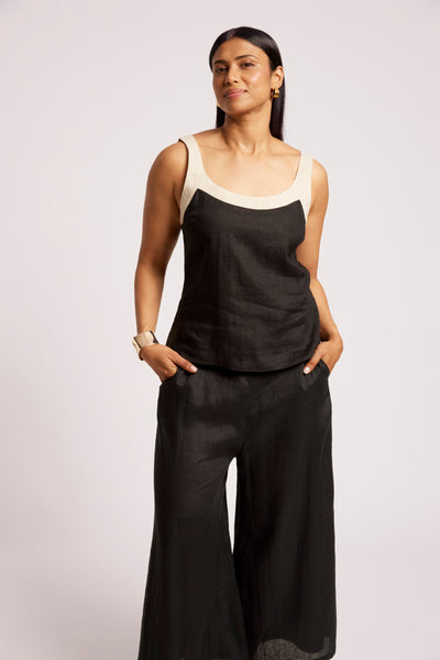 Eb & Ive - Maris Splice Tank Top - Black/Tusk