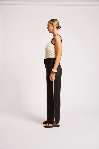 Eb & Ive - Maris Splice Pant - Black/Tusk