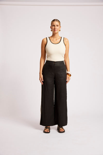 Eb & Ive - Maris Splice Pant - Black/Tusk