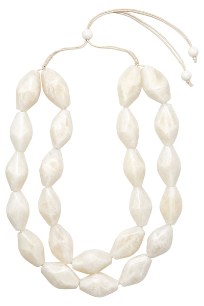 Eb & Ive - Maris Necklace - White, Tusk, Dune