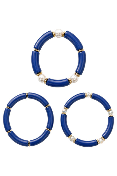Eb & Ive - Pelagia Bracelet Set - White, Sunset, Melon, Green, Marine