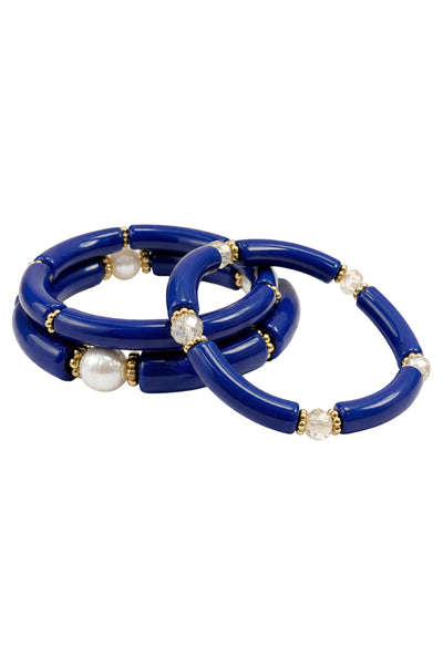 Eb & Ive - Pelagia Bracelet Set - White, Sunset, Melon, Green, Marine