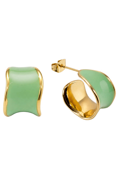 Eb & Ive - Coast Cuff Earring - White, Lime, Blue