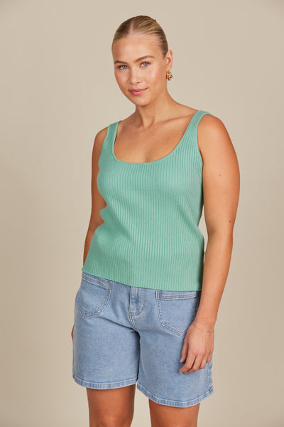 Isle of Mine - Adele Tank Top - Seafoam