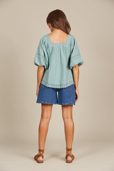 Isle of Mine - Fleur Top - Seafoam
