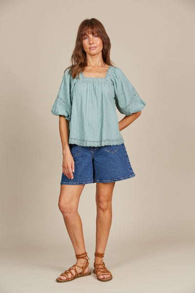 Isle of Mine - Fleur Top - Seafoam