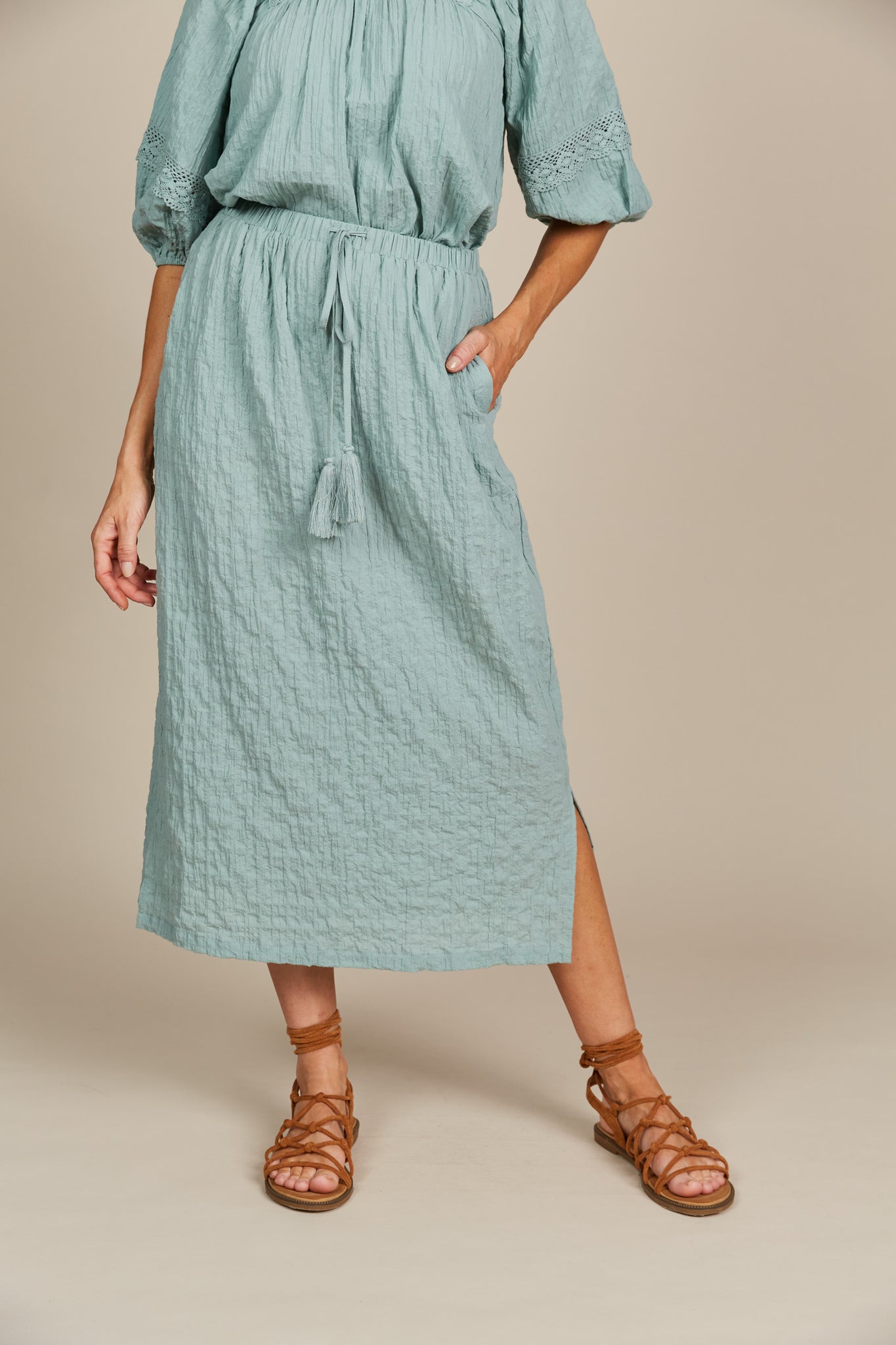Isle of Mine - Fleur Skirt - Seafoam