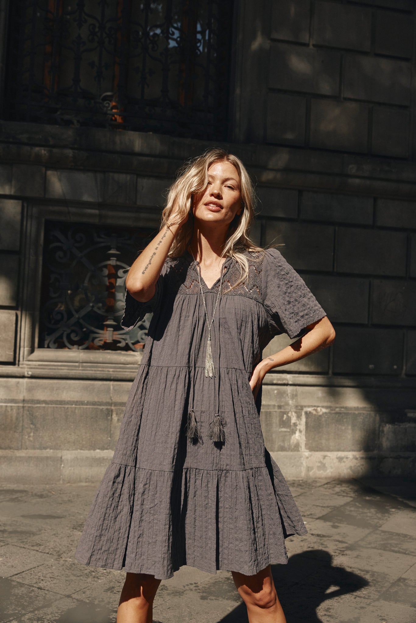 Isle of Mine - Fleur Dress - Graphite