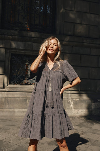 Isle of Mine - Fleur Dress - Graphite