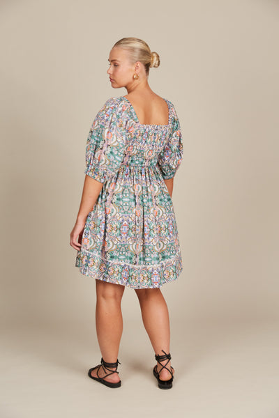 Isle of Mine - Remi Mini Dress - Lotus Fleuron