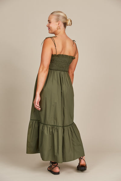 Isle of Mine - Remi Shirred Maxi Dress - Olive