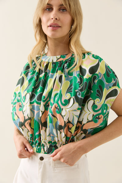 Isle of Mine - Aurora Reversible Crop Top - Paisley FINAL SALE