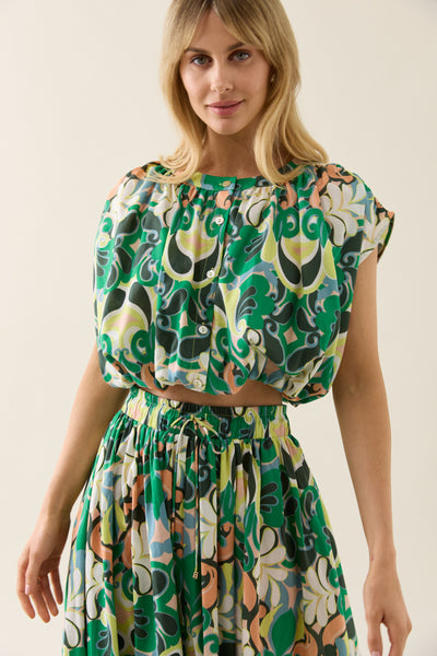 Isle of Mine - Aurora Reversible Crop Top - Paisley