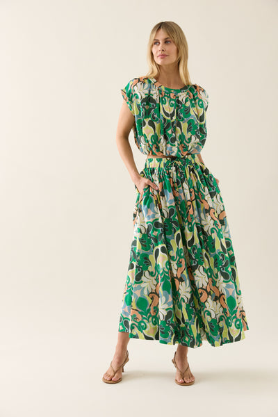 Isle of Mine - Aurora Maxi Skirt - Paisley & Reversible Crop Top