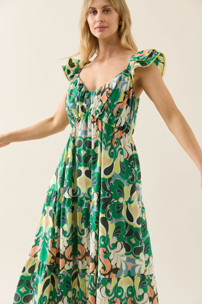 Isle of Mine - Aurora Frill Tank Dress - Paisley
