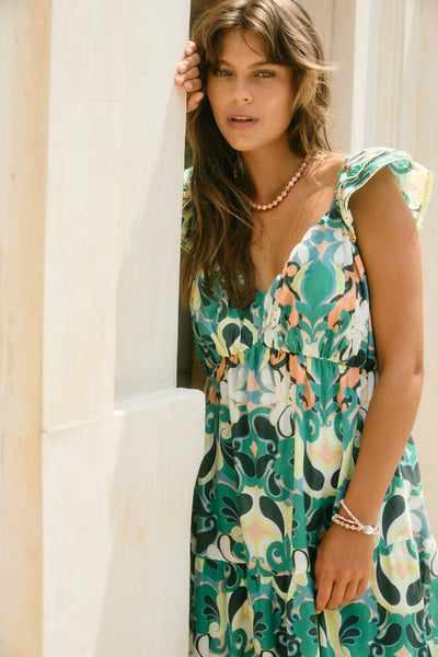 Isle of Mine - Aurora Frill Tank Dress - Paisley