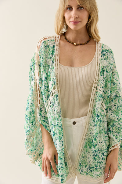 Isle of Mine - Oline Lace Kimono - Jasmine