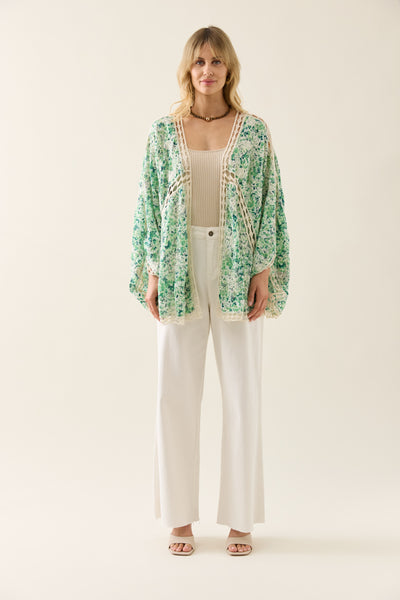 Isle of Mine - Oline Lace Kimono - Jasmine