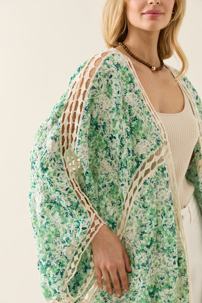 Isle of Mine - Oline Lace Kimono - Jasmine