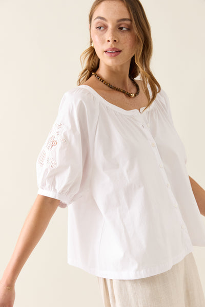 Isle of Mine - Nilsa Button Top - Lotus