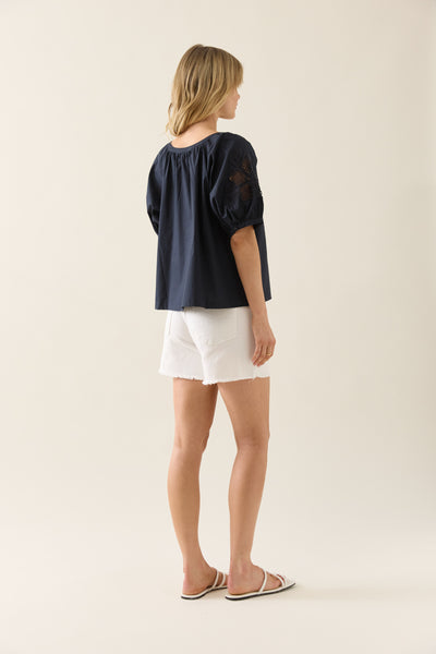 Isle of Mine - Nilsa Button Top - Navy