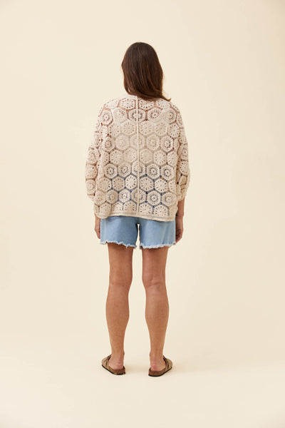 Isle of Mine - Maggie Crochet Cape - Canvas