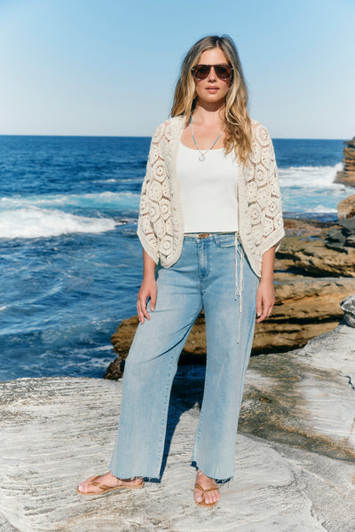 Isle of Mine - Maggie Crochet Cape - Canvas