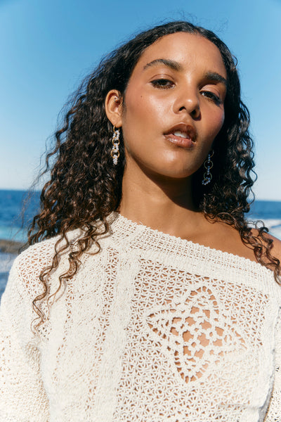 Isle of Mine - Frances Earring - Pearl Hoop