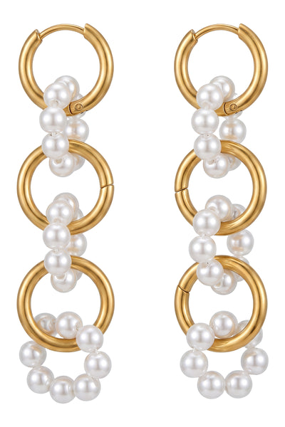 Isle of Mine - Frances Earring - Pearl Hoop