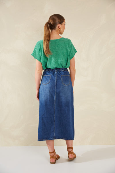 Haven - Dalton Denim Skirt - Indigo
