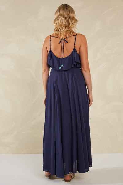 Haven - Lipari Frill Maxi Dress - Riviera