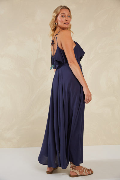 Haven - Lipari Frill Maxi Dress - Riviera
