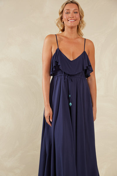 Haven - Lipari Frill Maxi Dress - Riviera