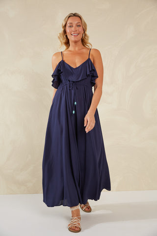 Haven - Lipari Frill Maxi Dress - Riviera